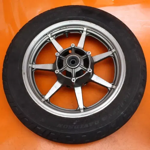 07-09 YAMAHA V STAR 1300 OEM STRAIGHT FRONT WHEEL RIM W TIRE