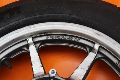 07-09 YAMAHA V STAR 1300 OEM STRAIGHT FRONT WHEEL RIM W TIRE