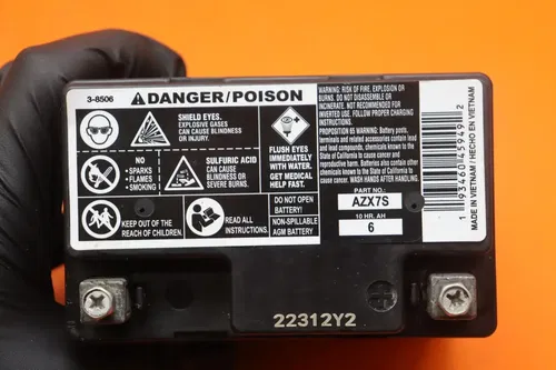 2015-2022 HONDA CBR300R DURALAST GOLD AGM BATTERY