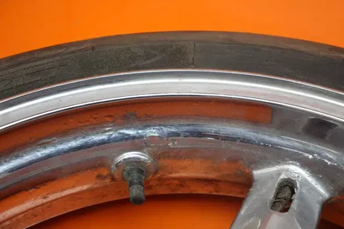 2001-2004 SUZUKI GSXR 1000 CHROME OEM STRAIGHT FRONT WHEEL RIM W TIRE
