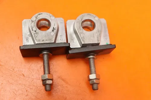KAWASAKI NINJA 400 OEM SWINGARM CHAIN TENSIONER ADJUSTMENT BRACKETS