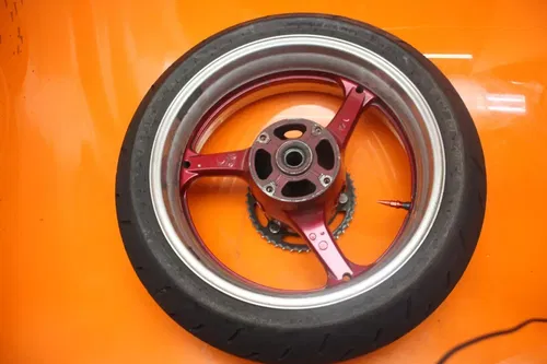 2004-2007 HONDA CBR 1000RR OEM STRAIGHT REAR WHEEL BACK RIM W TIRE