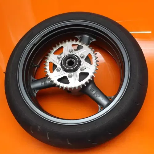 01-03 KAWASAKI NINJA ZX9R OEM STRAIGHT REAR WHEEL BACK RIM W TIRE 41073-1653-DH