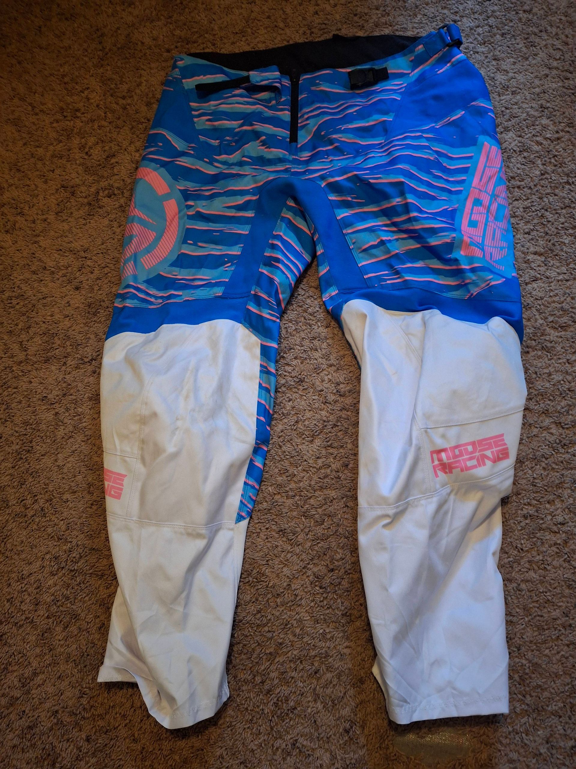 Moose Qualifier Pants Blue/pink Size 44