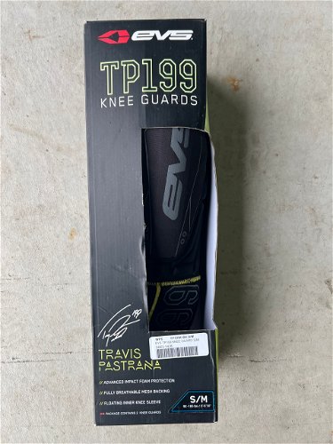 EVS TP199 KNEE GUARDS BLACK/HI-VIS S/M