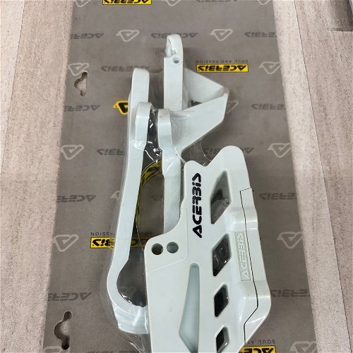 Acerbis White Chain Guide And Slider Kit For 15-24 Tc85, 15-24 Sx85, 21-24 Mc85