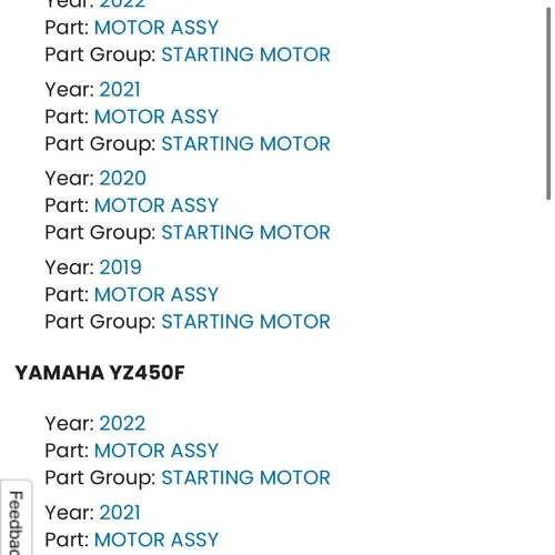Yamaha Starter Motor 
B3J-81890-00
