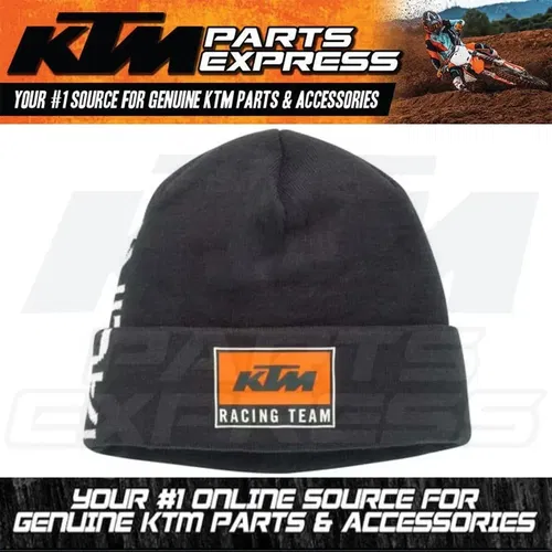 NEW KTM BLACK RACING TEAM BEANIE 100% ACRYLIC 3PW240003300