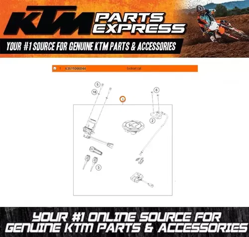 NEW OEM KTM LOCKSET CPL. 790 ADVENTURE / R 2019-20 890 ADVENTURE 2021-2022