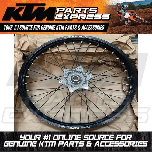 NEW OEM KTM BLACK FRONT WHEEL CMPL 1.6X21" EXCEL 250 350 450 SX-F 7900900144430