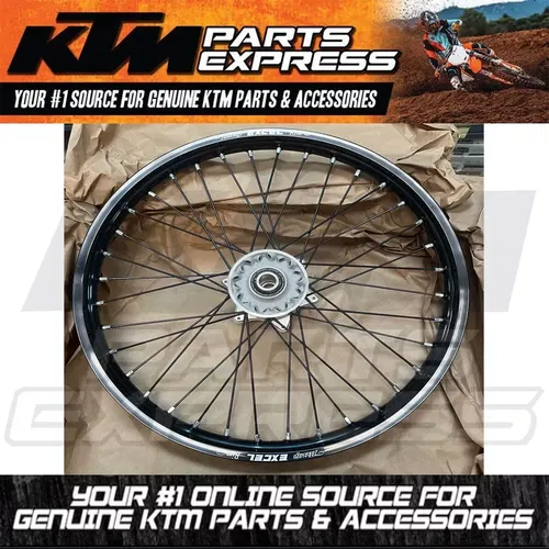 NEW OEM KTM BLACK FRONT WHEEL CMPL 1.6X21" EXCEL 250 350 450 SX-F 7900900144430