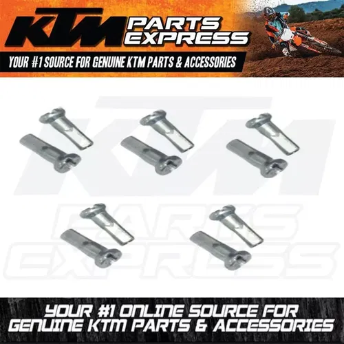 NEW KTM FRONT WHEEL SPOKE NIPPLE SET 3 MM 50 SX SR. JR. MINI  10X 45109072000