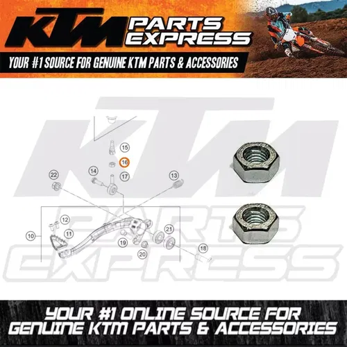 2 PACK NEW OEM KTM HEX NUT DIN 934 M6 50 105 125 150 200 250 300 350 0934060003