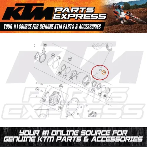 NEW OEM KTM HH COLLAR SCREW M16X1,5X55 1290 SUPER DUKE GT / R 61310021000
