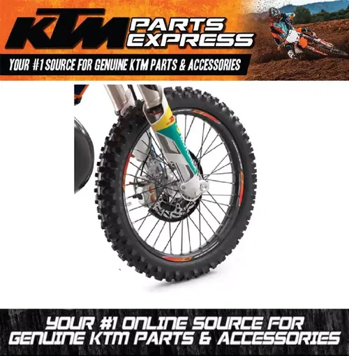NEW KTM RIM DECALS STICKER KIT BLACK FITS ALL 125-530 CC 1998-2024 78109999000