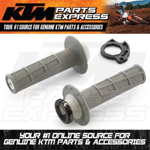 NEW OEM KTM GREY CLOSED END LOCK-ON GRIPS 50 SX 2021-2025 FACTORY ED 00010000344