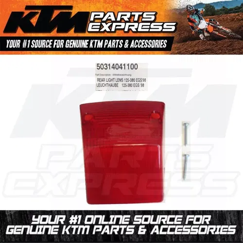 NEW OEM KTM REAR BRAKE LIGHT LENS 125 200 250 EGS EXC SX SUPERMOTO 50314041100
