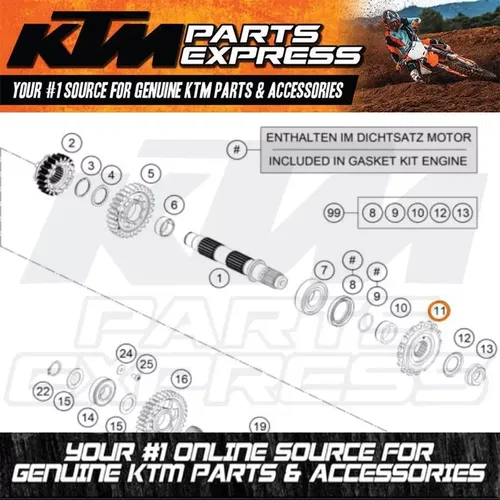 NEW OEM KTM ENGINE SPROCKET 15 T DAMPED  690 DUKE ADVENTURE SMC 58033029115