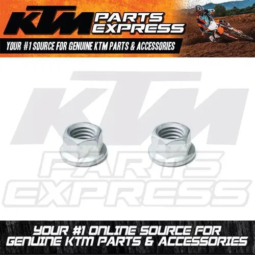 2X KTM GASGAS HUSQVARNA FLANGED NUT M8 WS10 FOR CYLINDER / SWINGARM / REAR BRAKE