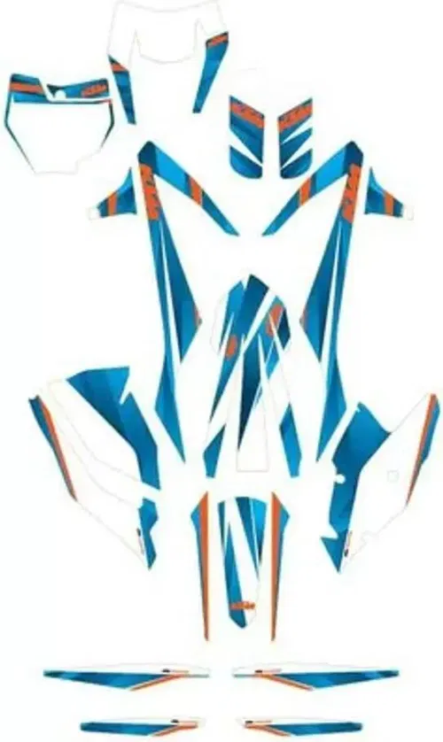 NEW KTM FACTORY GRAPHICS KIT  150 250 350 450 SX SXF XCF 2016 2018 79008990100OP