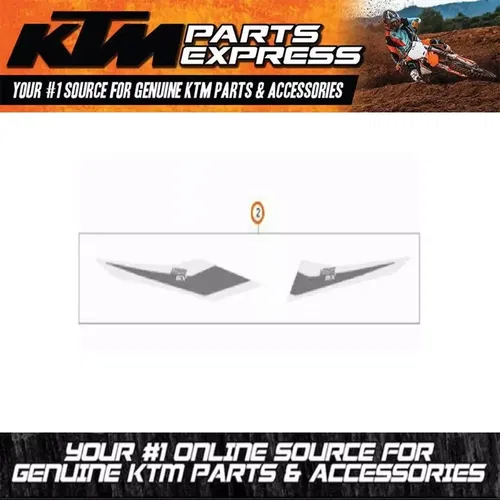 NEW  OEM KTM DECAL SET 125 SX 2019 FOR AIR BOX COVER LEFT & RIGHT 79108098001