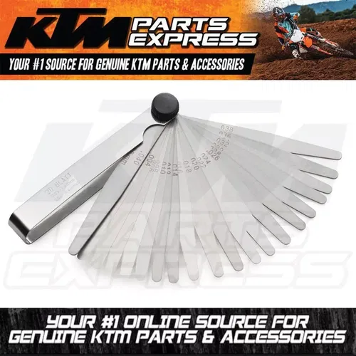 NEW KTM GAS GAS FEELER GAUGE 100 MM LENGTH AND 20 BLADES W/MULTIPLE MEASUREMENTS