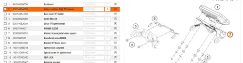 NEW OEM KTM BLACK HOLDER HANDSBAR CUM TFT SPEEDO 390 DUKE 2017-2023 93014064000