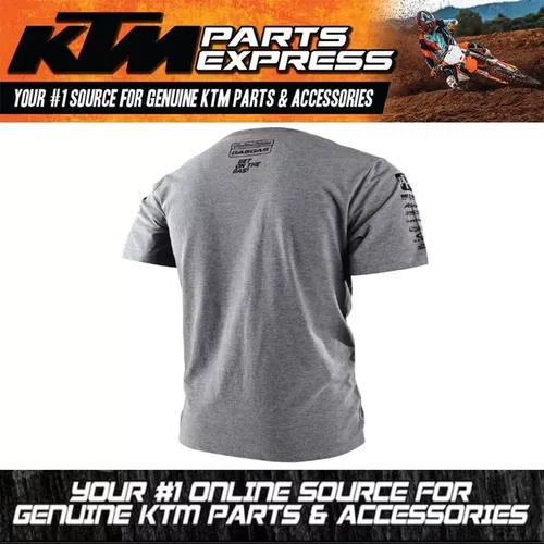 NEW OEM GAS GAS GREY TROY LEE DESIGNS TEAM TEE SIZE SMALL 40% PES  60% COTTON