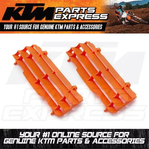 NEW KTM RADIATOR PROTECTION PLASTIC COVERS ORANGE SX XC SXF 2X 7733503400004