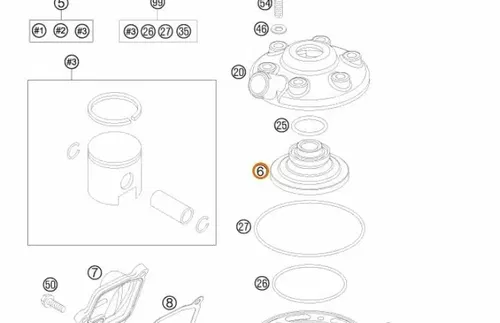 OEM KTM CYLINDER HEAD INSERT 85 SX 2007 - 2012 47030106100 OPEN BOX