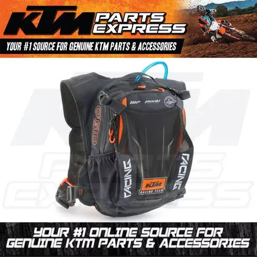 NEW KTM TEAM BAJA HYDRATION bACKPACK 100% POLYESTER 2L BLADDER 3PW240000700