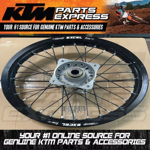 NEW KTM BLACK REAR WHEEL COMPLETE 1,85X16" 85 sx 19/16 2021-2024 4721010104430