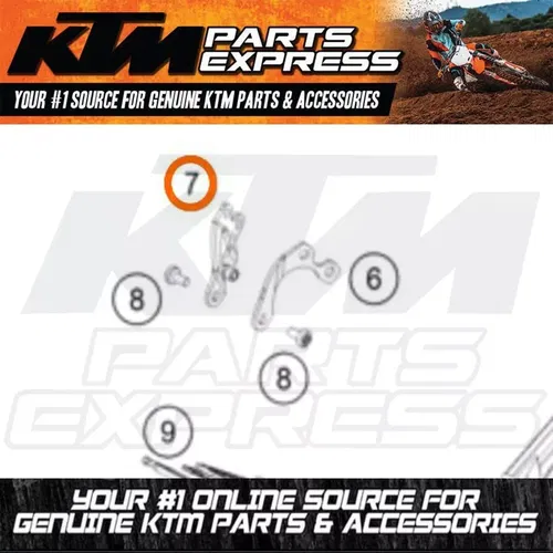 NEW OEM KTM ENGINE BRACE RIGHT CPL. 79603014044