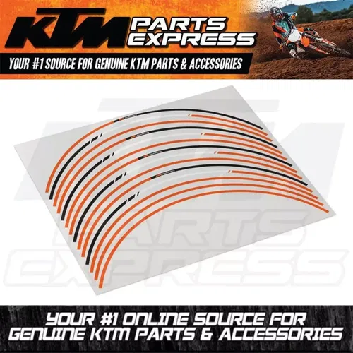 KTM RIM STICKER 17" 125 200 390 690 DUKE 2013-2024 1190 RC8 R 09-16 61309999000