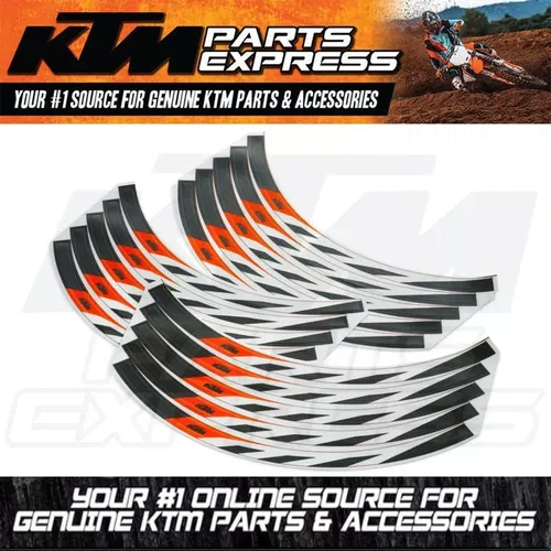 NEW OEM KTM WHEEL RIM STICKER KIT 200 250 350 450 500 690 790 890 1090 1190 1290