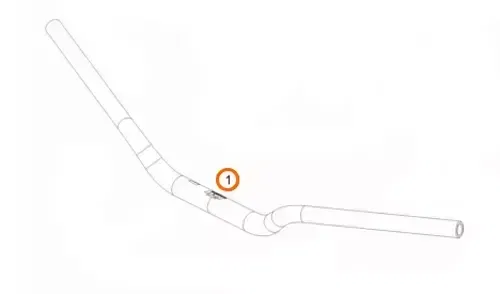 NEW KTM HANDLEBAR 790 890 DUKE L=743 MM DIA=28.5 6410200100030