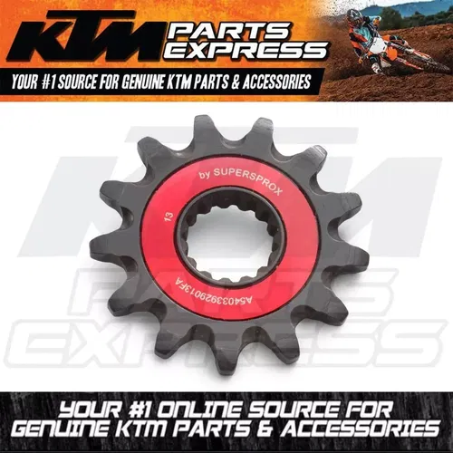 NEW GASGAS RED/BLACK STEEL FRONT SPROCKET 250 300 250F 450F EC EX A54033929014FA