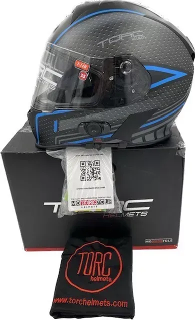 TORC T14B Blinc Bluetooth Helmet Scramble Blue XS - T14B15SCB21