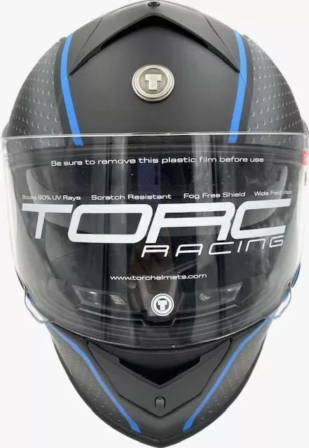 TORC T14B Blinc Bluetooth Helmet Scramble Blue XS - T14B15SCB21