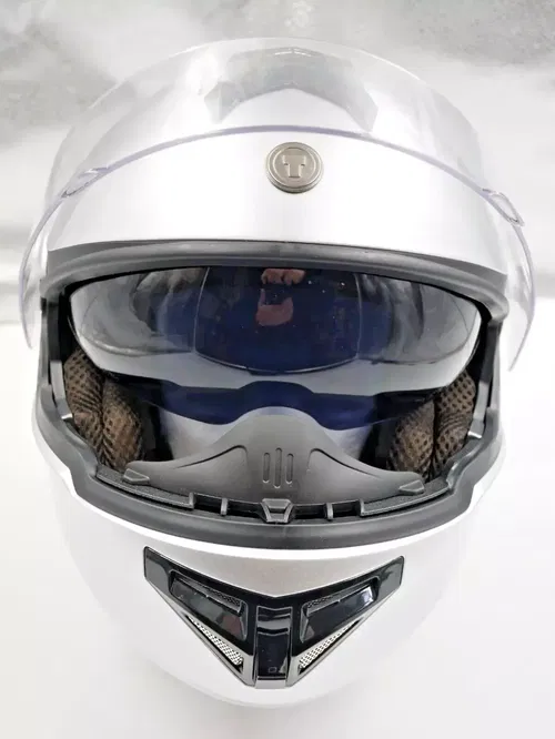 TORC TB27 Modular Helmet w/Blinc Bluetooth Silver Size Large - T27B2324