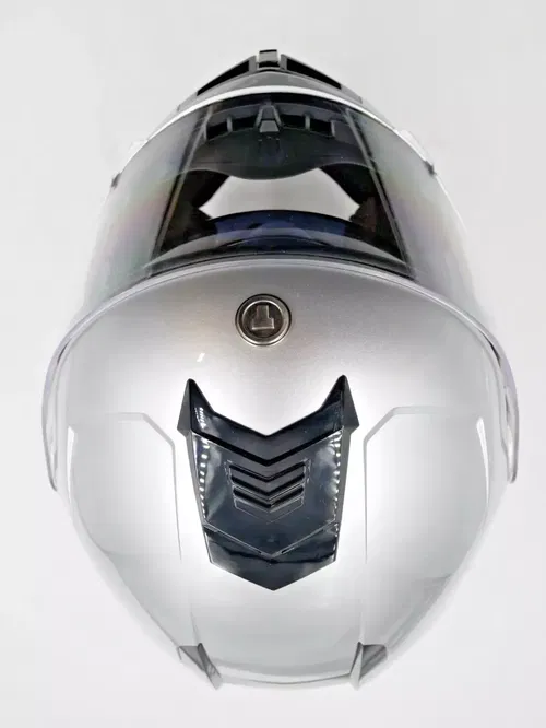 TORC TB27 Modular Helmet w/Blinc Bluetooth Silver Size Large - T27B2324