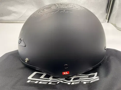 LS2 Helmets - 568-3115 - Bagger Motorcycle Half Helmet - Hard Luck - XL