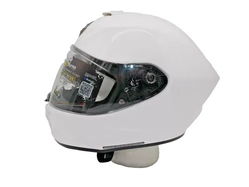 SCORPION EXO-R420 HELMET GLOSS WHITE SIZE MEDIUM - 42-0054