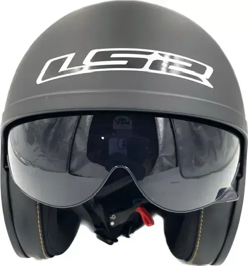 LS2 Helmets Open Face Spitfire Helmet Matte Black Small - 599-1012
