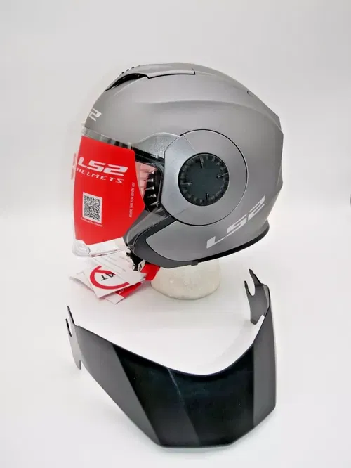LS2 Helmets Open Face Verso Helmet Matte Titanium Size Small - 570-1032