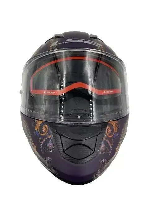 LS2 Helmets Full Face Stream Street Helmet  Navy Paisley 2XL XXL - 328-1516