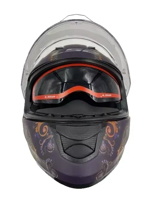 LS2 Helmets Full Face Stream Street Helmet  Navy Paisley 2XL XXL - 328-1516