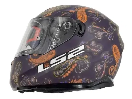 LS2 Helmets Full Face Stream Street Helmet  Navy Paisley 2XL XXL - 328-1516