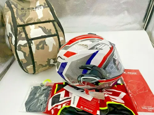 LS2 Valiant II Revo Modular Helmet White/Red/Blue Size  XS - 900-1141