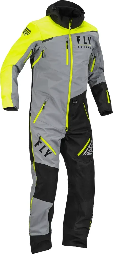 FLY RACING COBALT SHELL MONOSUIT BLACK/GREY/HI-VIS SIZE MEDIUM - 470-4351M